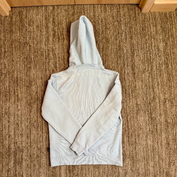 Rare Vintage Inspired Esprit Open Ceremony Baby Blue Pullover Hoodie in XS - Picture 10 of 14